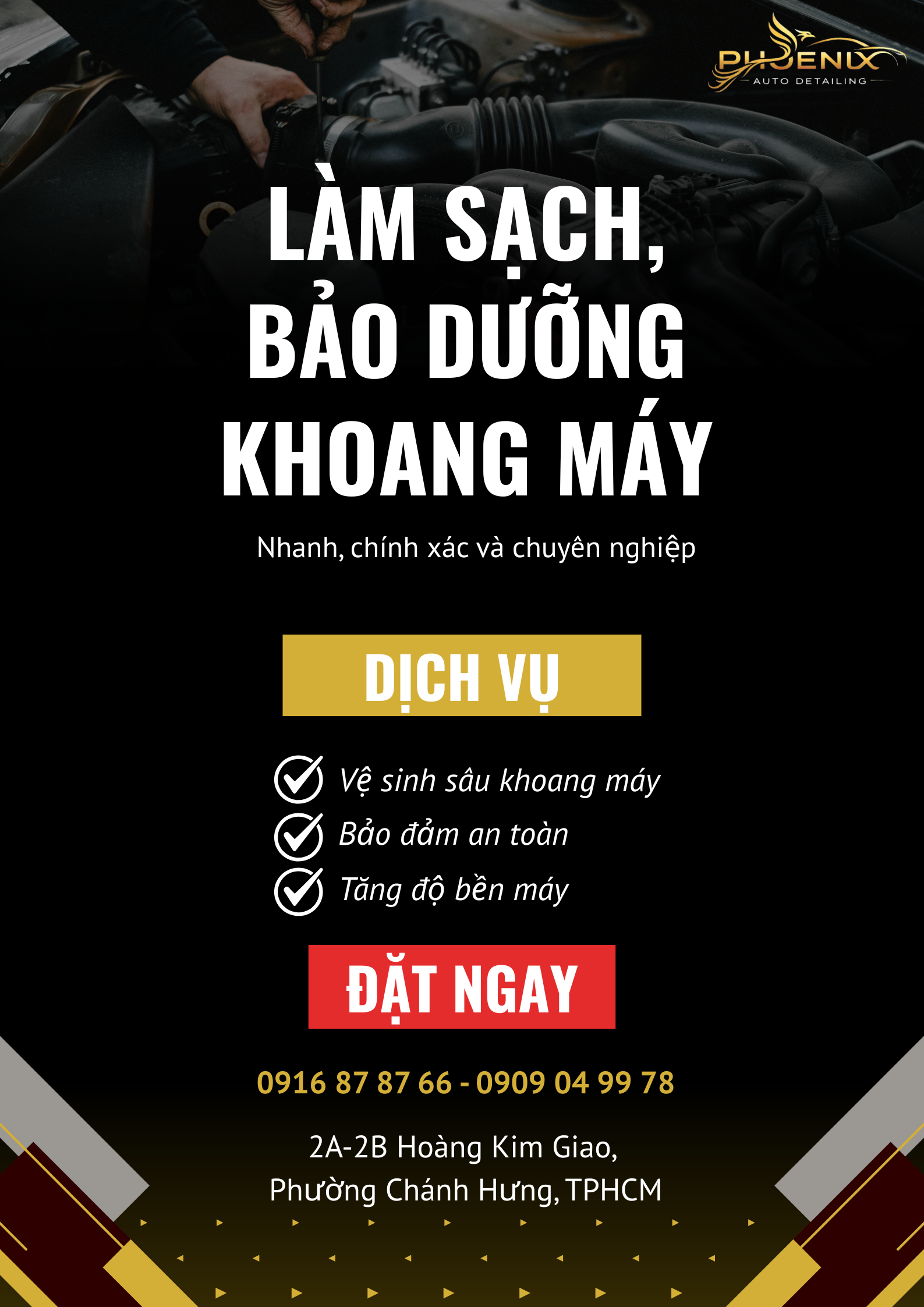 card bảo dưỡng khoang máy